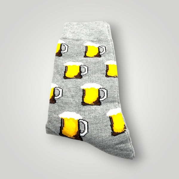 Bier-Socken grau